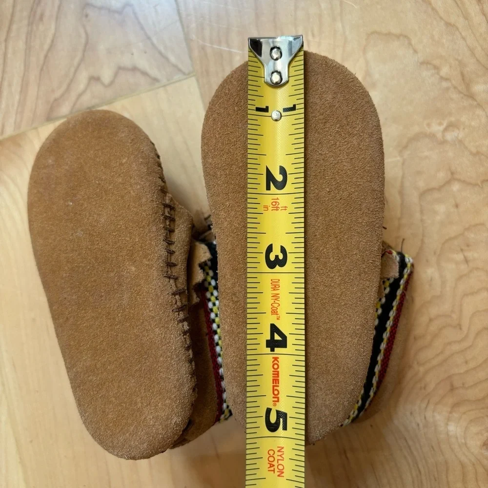 NEW Minnetonka Moccasins with Embroidered Detailing Leather Suede Braided Bootie